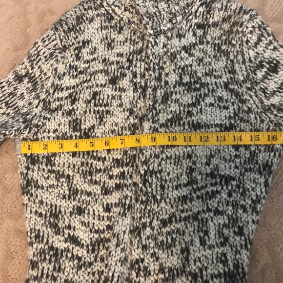 ANN TAYLOR LOFT EUC BLK&WH MARLED CHUNKY CARDIGAN - Picture 15 of 16